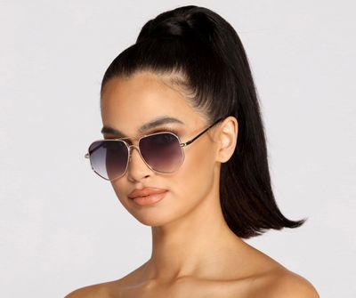 Shady Lady Ombre Aviator Sunglasses