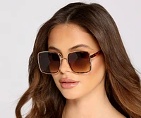 So Glam Oversized Square Sunglasses