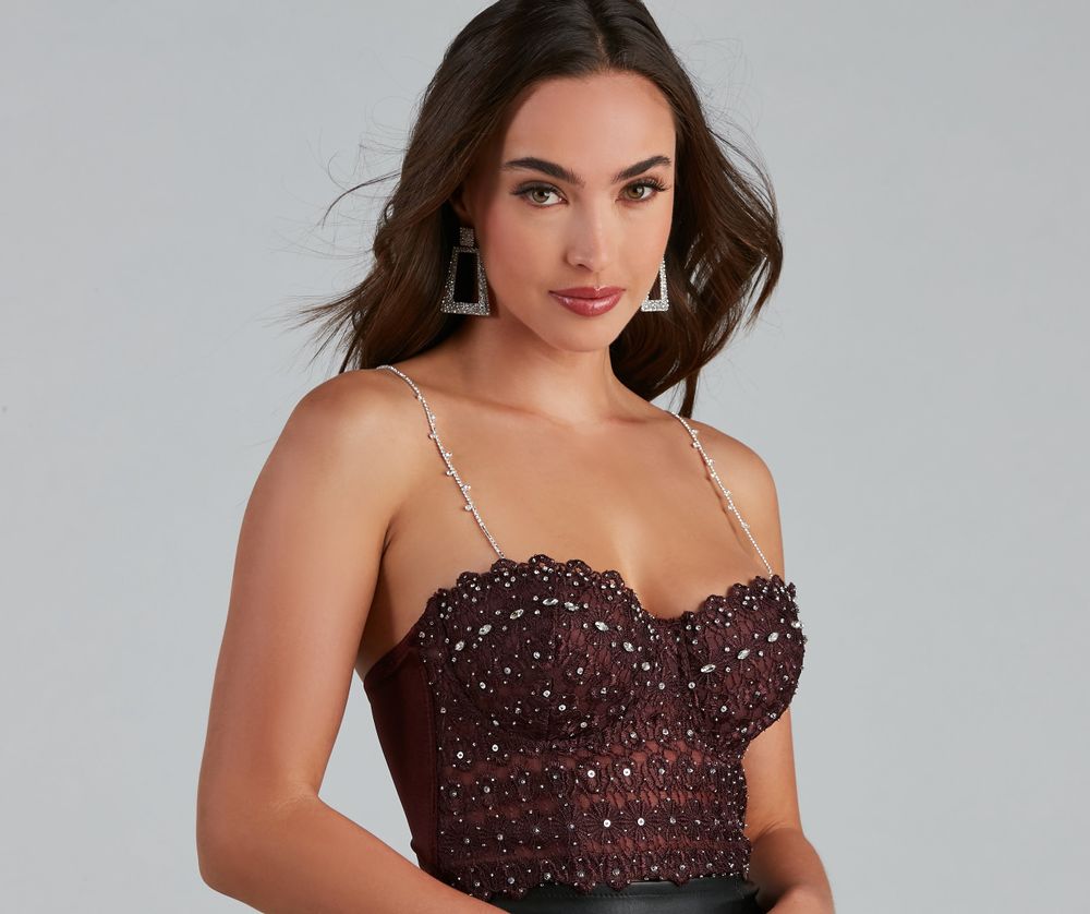 Windsor Girl's Night Out Strapless Satin Corset Top