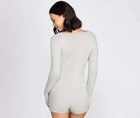 Cozy Eyelash Knit PJ Romper