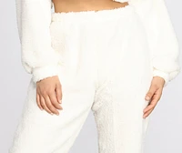 Pj Party Cozy Sherpa Joggers
