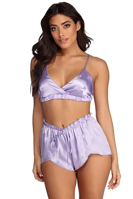 Playful Satin Pajama Set