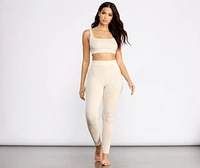 Sweet Dreams Ribbed Crop Tank Top