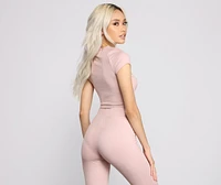Simple And Sweet Pajama Crop Top