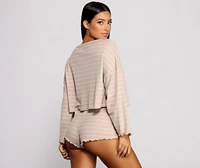 Sweet Dreams Striped Pajama Top