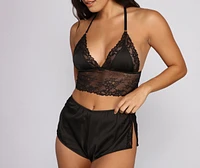Satisfied Satin Tank and Short Set