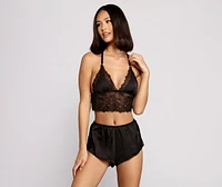 Satisfied Satin Tank and Short Set