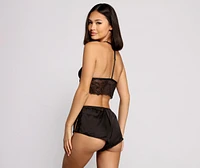 Satisfied Satin Tank and Short Set