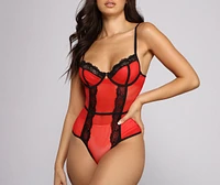 Adore Me Lace Trim Teddy