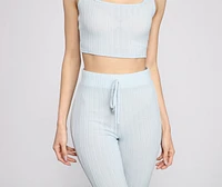 Chic And Chill Ribbed Pajama Leggings
