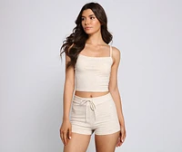 Casual Mood Ribbed Knit Pajama Tank