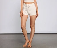 Casual Mood Ribbed Knit Pajama Shorts