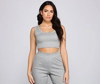 Cuddle Vibes Ribbed Pajama Tank