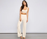 Fuzzy Feels Wide Leg Pajama Pants