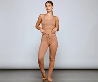 Lounge It Out Ribbed Tank And Leggings Set