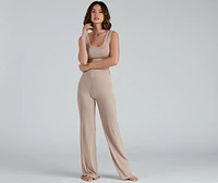Weekend Look Wide-Leg Pajama Leggings