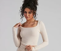 Cozy Ticket Brushed Knit Pajama Top