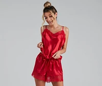 Living Lace Satin Pajama Set