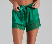 Living Lace Satin Pajama Set
