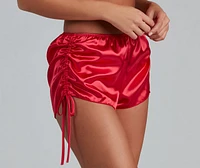 Sleek And Chic Satin Pajama Shorts