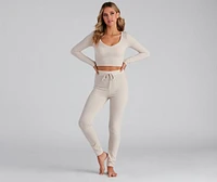 Little Chilly Tie-Waist Pajama Leggings