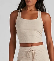 Lounge Goals Racerback PJ Tank Top