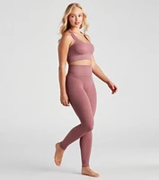 Cozy Seamless Pajama Top And Leggings Set