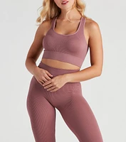 Cozy Seamless Pajama Top And Leggings Set