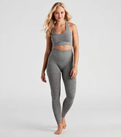 Cozy Seamless Pajama Top And Leggings Set