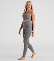 Cozy Seamless Pajama Top And Leggings Set