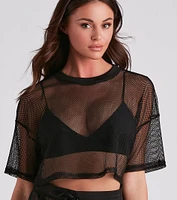 Trendy Mood Sheer Mesh Crop Top