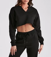 Casual Mood Crop Top And Joggers Set