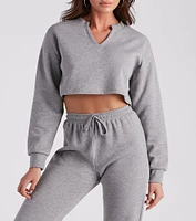Casual Mood Crop Top And Joggers Set