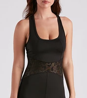 Chic Casual Style Sleeveless Catsuit