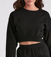 Comfy Vibes Crop Top And Sweatpants Set