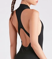 Girl On The Go Zip-Front Active Jumpsuit