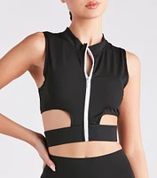 Take On The Day Zip-Front Active Top
