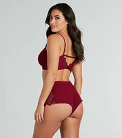 Delicate Lace Secrets Pajama Bralette And Boyshorts Set