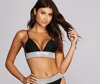 Drippin' Rhinestones Swim Top