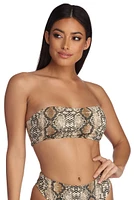 Snake It Off Bandeau Swim Top