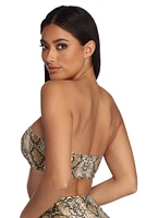 Snake It Off Bandeau Swim Top