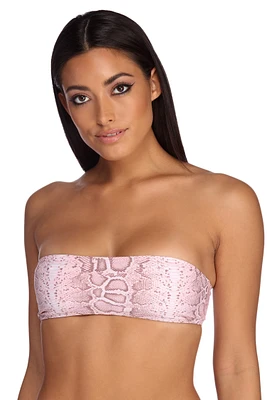 Snake It Off Bandeau Swim Top