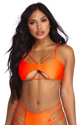 Lusting Looks Caged Swim Top