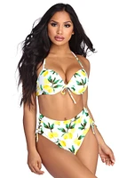 Pucker Up Lemon Bikini Top