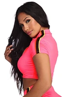 Brighter Days Striped Swim Top