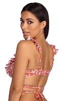 Hot Wrap Ruffle Swim Top