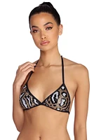 Wild At Heart Triangle Swim Top
