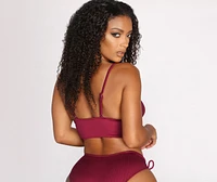 Rock The Boat Lace Up Triangle Swim Top