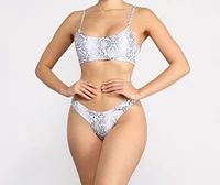 Show Off Snake Swim Top