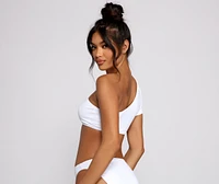So Chic One Shoulder Swim Top